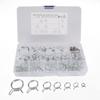 75 Pcs/set Double Line Fuel Line Silicone Hose Pipe Spring Clamp Clamp Combination Kit