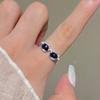 Парное кольцо на палец Мини очки Регулируемое кольцо Искрящееся кольцо на кончик пальца с инкрустацией стразами Аксессуар для пальца
