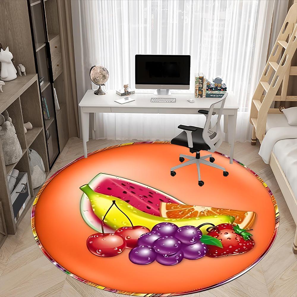 1pc Fruit Platter Chair Carpet for Office Non-Slip Mat for Office - Decorative Floor Mat yy251030278