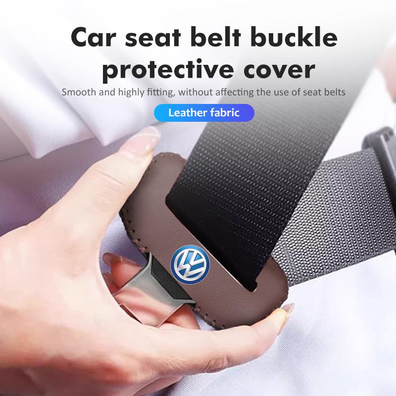 Valve Stems Caps Car Seat Belt Buckle Protector Scratch Resistant Accessories For Volkswagen VW Golf 4 5 6 7 Polo Jetta Sagitar zg2