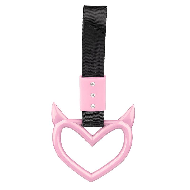 Цветной автомобильный буксировочный ремень Tsurikawa Ring Heart JDM Train Bus Handle Strap Styling Drift Charm Strap Auto Accessories