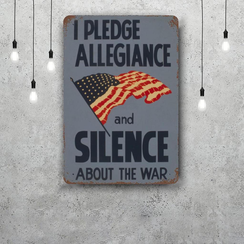 pledge allegiance Decor Vintage Metal Signs Tin Signs Captain Poster Decor for Bar Pub Club Man Cave Wall Decoration
