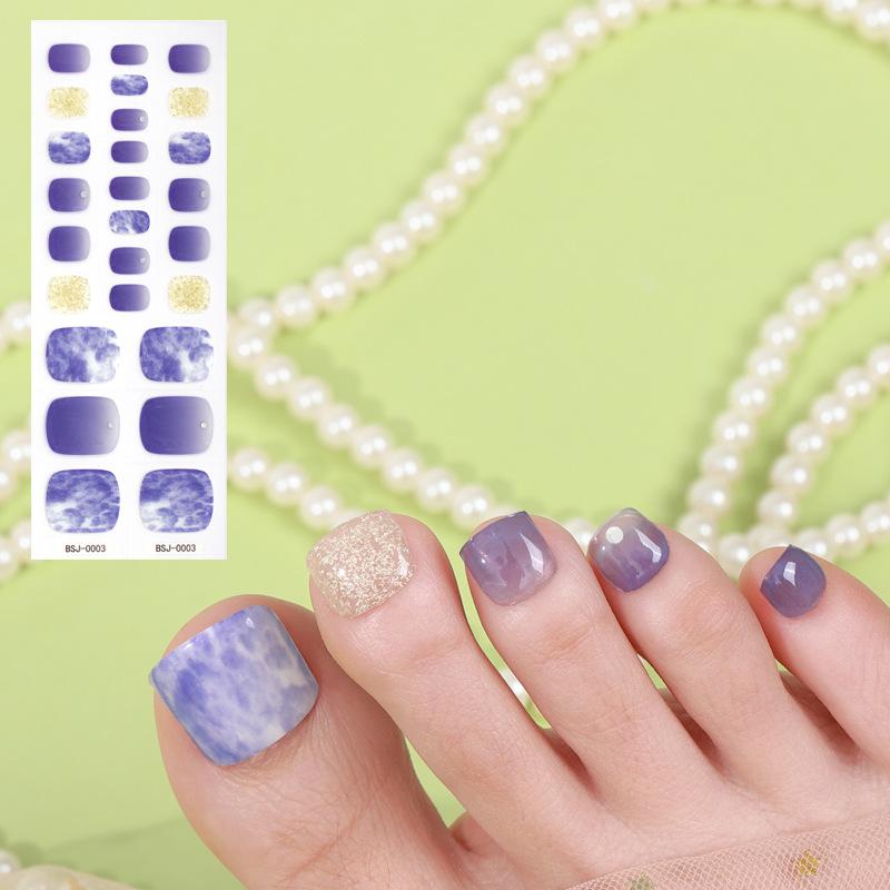 Semi-cured Manicure Stickers, Toenail Stickers, Bronzing Waterproof Toenail Stickers