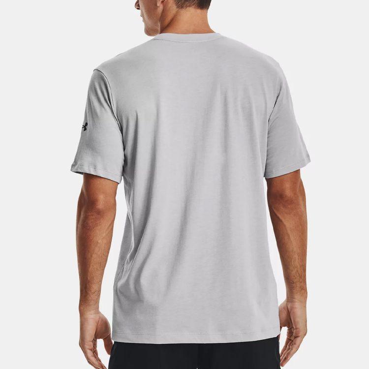 Under Armour T Shirts Men's Modern Gray Crew Neck Moderate Straight Fit 1376204-011