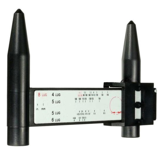 Universal 4 5 6 8 Holes Lug Car Wheel Tyre Spacer Measuring Gauge Meter Tool