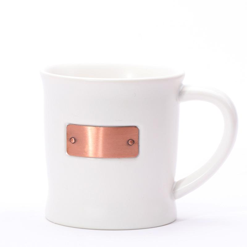 Керамическая кружка с медной инкрустацией Офисная чашка для воды Кофейная чашка Праздничные подарки
