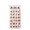 Fabric Christmas Advent Calendar with Multiple Pockets Easy To Hang 24 Days Countdown Advent Calendar Hanging Storage Bag