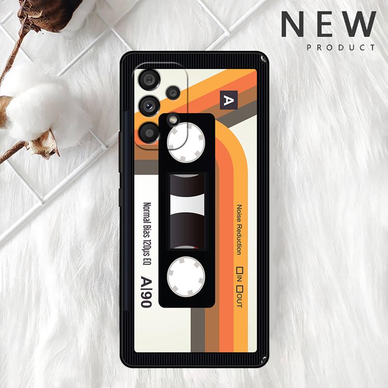 Чехол-аудиокассета Mixtape Vintage Magnetic Tape Cassette для Samsung Galaxy A54 A52 A14 5G A53 A12 A13 A71 A23 A34 A33 A21s