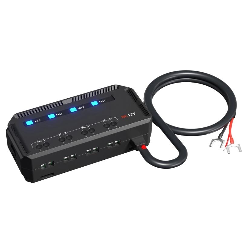 12V 4 Way e Block with LED Indicator 4 Circuit 20A Box Holder Block Panel for Auto Car Boat Truck