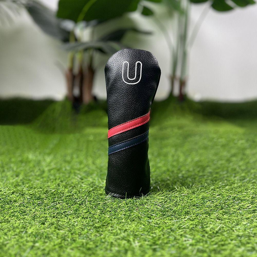 PU Leather Golf Club Protector Digital Label Wood Headcover Golf Head Cover Fairway Driver