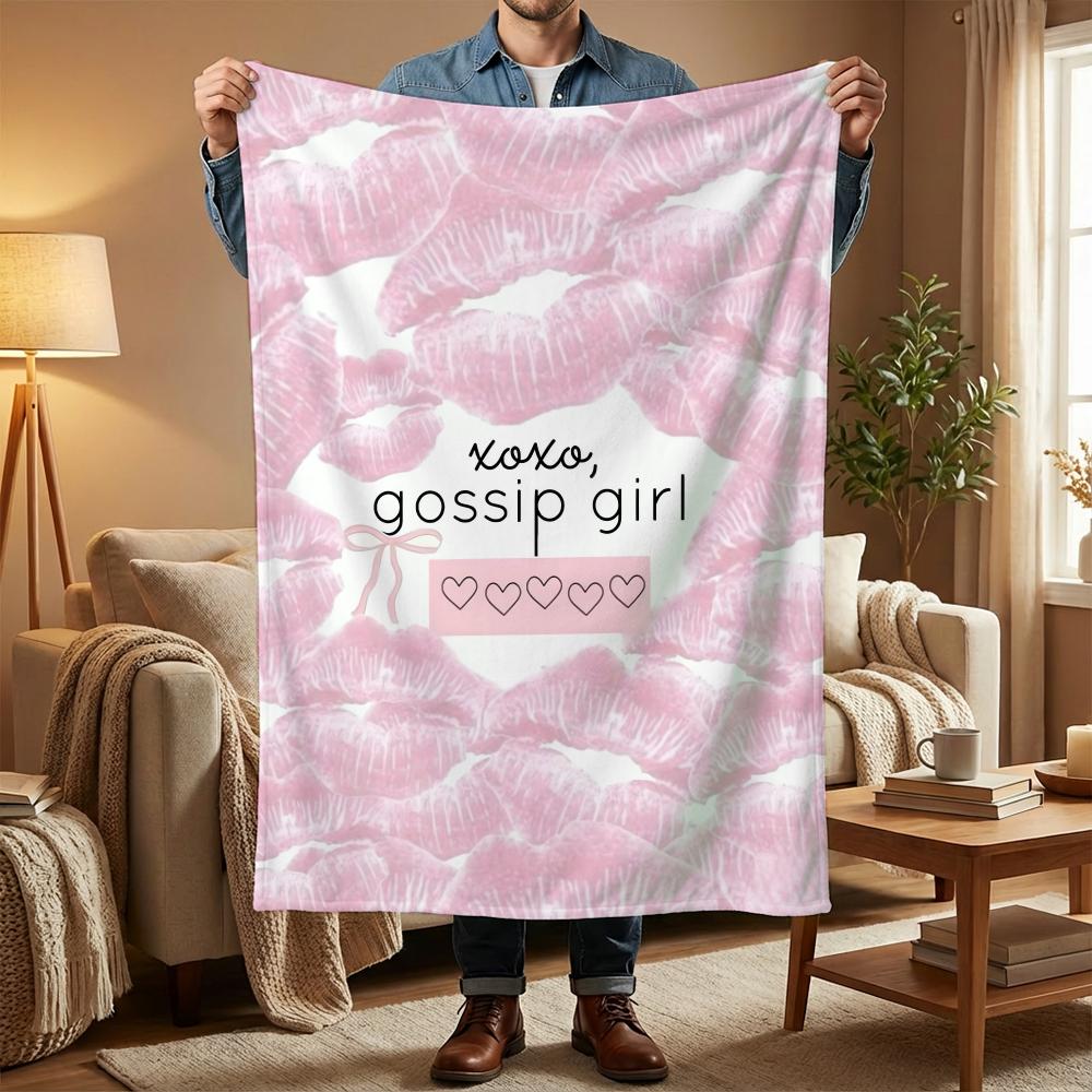 G-Gossip Girl TV SHOW Throw Soft Coral Fleece Blanket 310gsm Fluffy Warm Throw for Sofa Bed Couch Bedroom Decor
