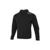 Solid Color Half-Zip Hoodie Men Tops Black 849557-01