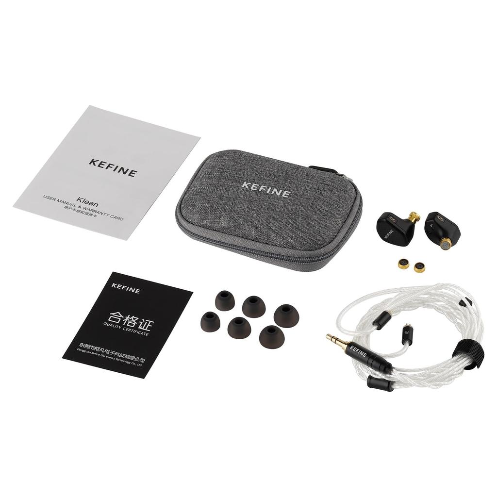 HiFiGo Kefine Klean High Fidelity 10 мм DLC динамические внутриканальные наушники со сменными насадками и двухполостной конструкцией наушников, (Чистый)