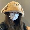 Puppy Ears Fisherman Hat Children Autumn and Winter Plush Bucket Hat Cute Washbasin Hat Thermal Hat Student