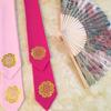 Flower Korean Headband Ribbon Stage Dance Costume Sweet Korean Hanbok Hairband  Hanfu