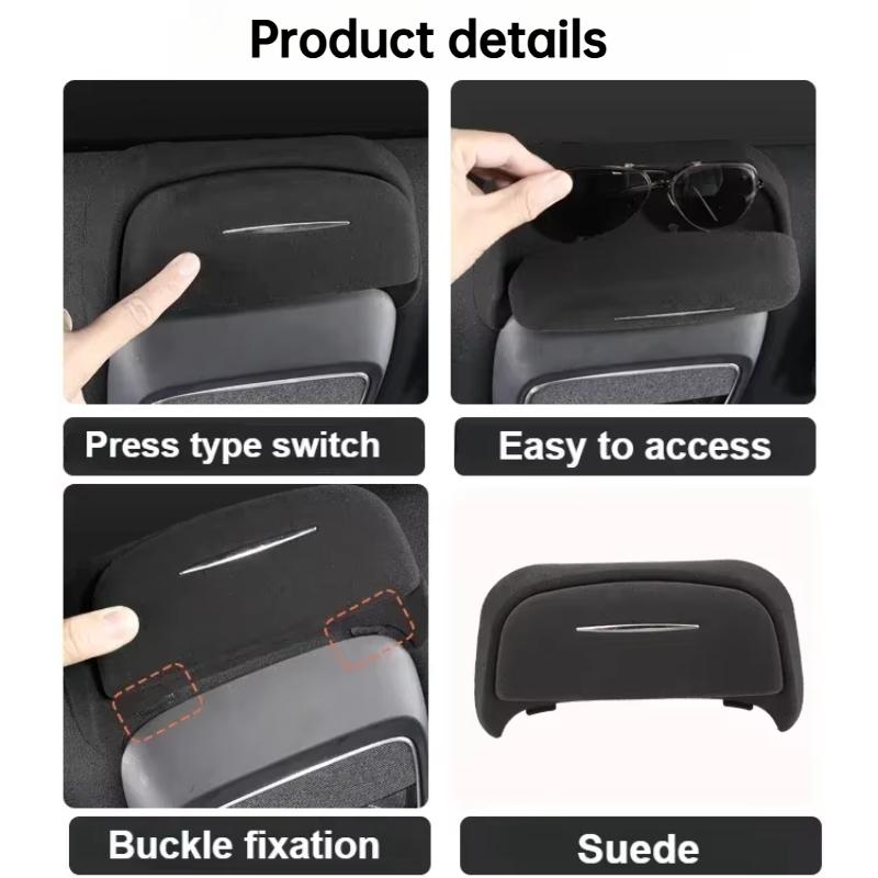 Car Glasses Box Suede Sunroof Sunglasses Case Glasses Storage Holder Car Interior Accessories For Xpeng G6 2023 2024
