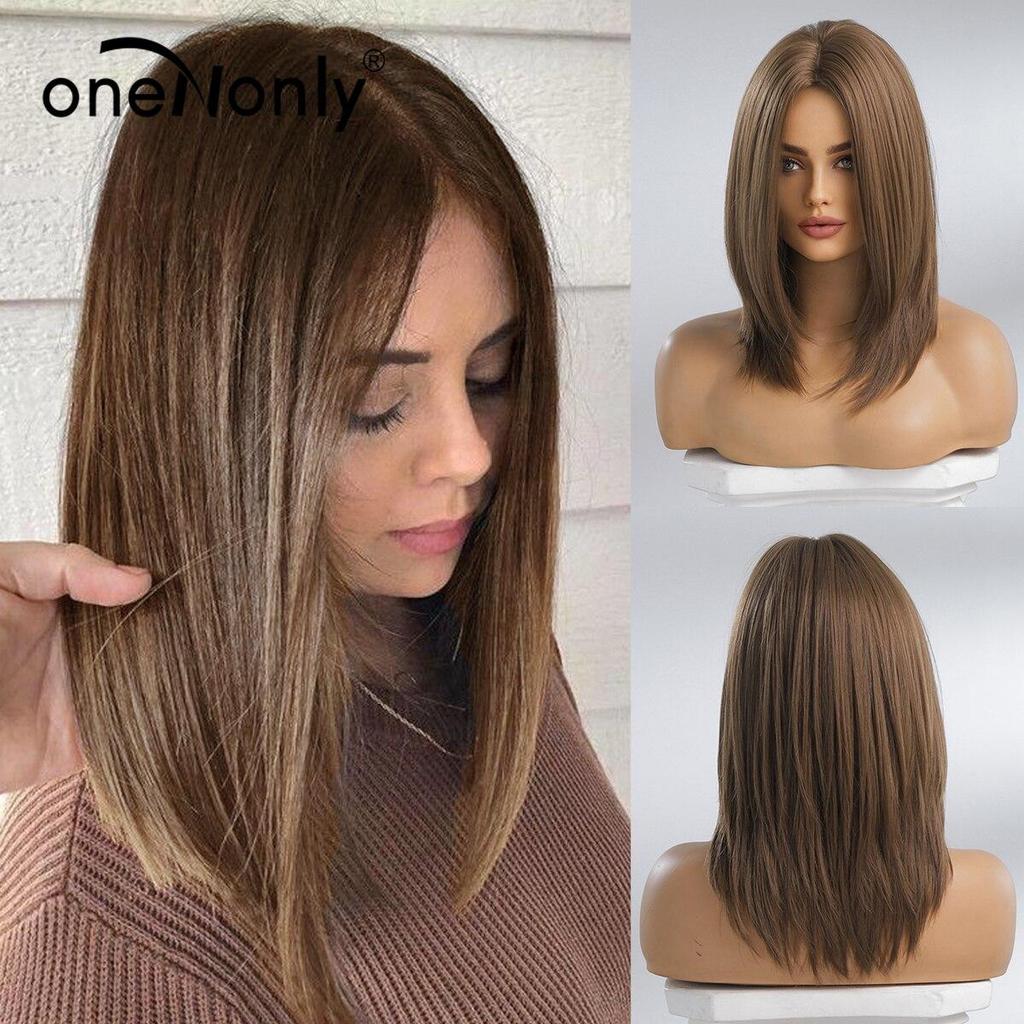 Brown Wig Bob Synthetic Wigs for Women Daliy Lolita Party Natural Wigs High Temperature Hair