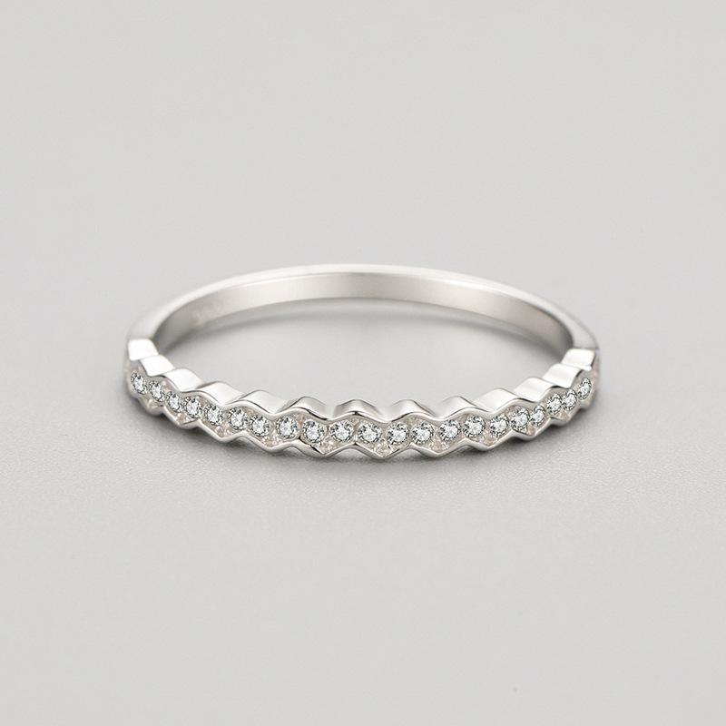 Tancise Classic 925 Sterling Silver Zircon Ring Ladies Jewelry Wedding Promise Party Gift