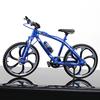1:10 Mini Model Alloy Bicycle Blue Diecast Decoration Metal Finger Bmx Mountain Mini Bike Simulation Toys Boy