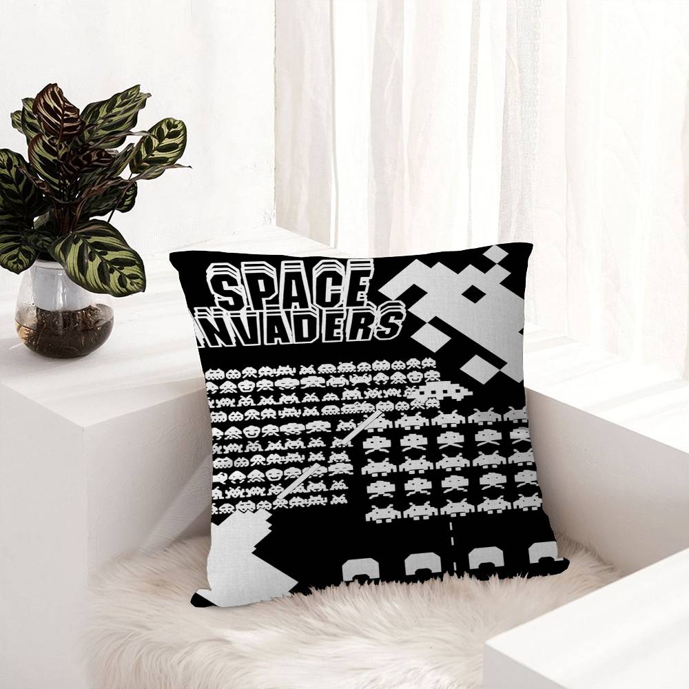 Classic Shooting Game S-Space Invaders Maple Design Cushion Cover Happy Autumn Harvest decor Holiday Decorati Pillow Cover