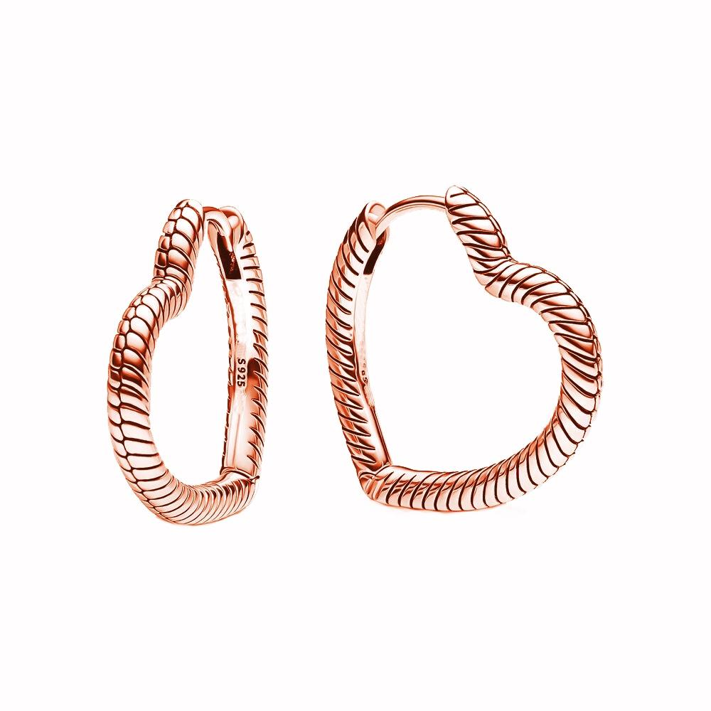 100% 925 Sterling Silver Sparkling Colorful Zircon Earrings Heart Shaped Hoop Earrings For Women Hypoallergenic Fashion Jewelry