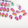 K9 Weichen Glass Teardrop Two-Hole Gemstone Drills for DIY - Irregular Colored AB Diamonds
