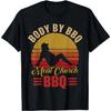 Мужская футболка Body By BBQ Винтажная Мясная Церковь Гриль Барбекю