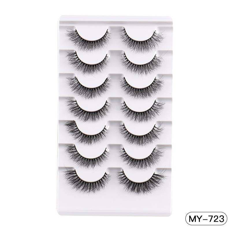 7 пар накладных ресниц из высококачественного искусственного норкового волокна, густые ресницы, наращенные ресницы