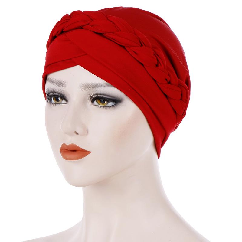 1pc Solid Color Women Multi-Purpose Headband for All Seasons,Two Strands of Mulberry Silk Braid Headscarf for Outdoor Activities