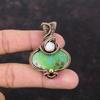 Подвеска из хризопраза, подвеска из медной проволоки с драгоценным камнем, медные украшения, подвеска из радужного лунного камня, дизайнерские украшения для подарка, подвеска ручной работы