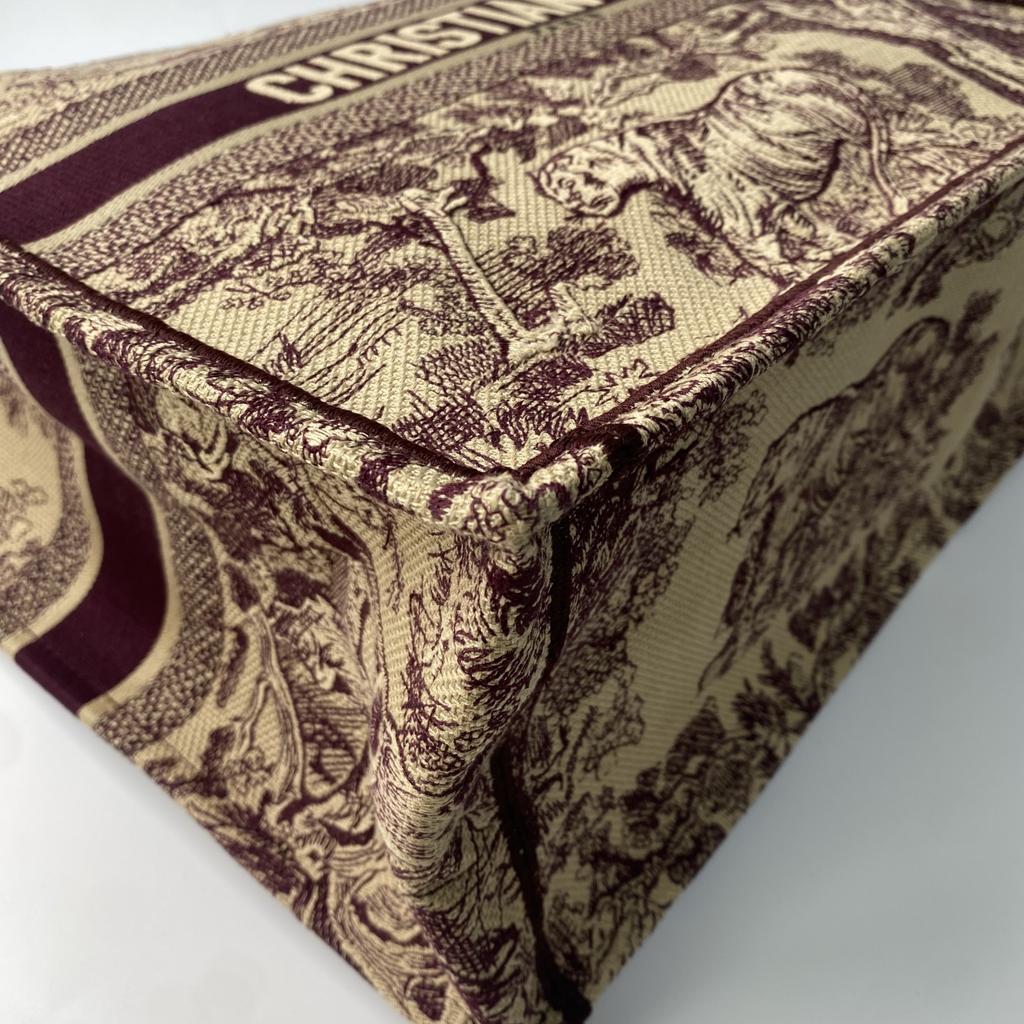 Подержанная сумка-тоут Christian Dior Bordeaux series/Красный чай холст Женская