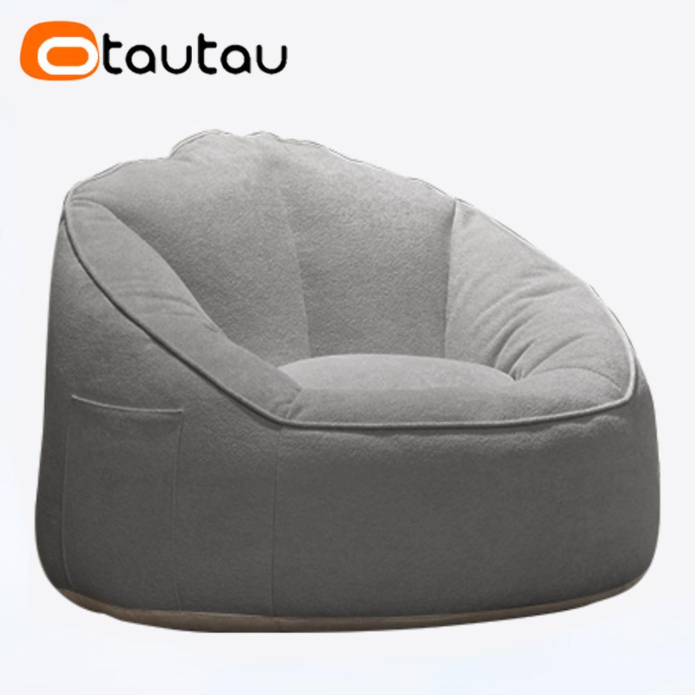OTAUTAU Bean Bag Pouf Cover Without Filler Outdoor Waterproof Beanbag Chair Puff Ottoman Salon Garden Beach Sofa Bed Sac SF116