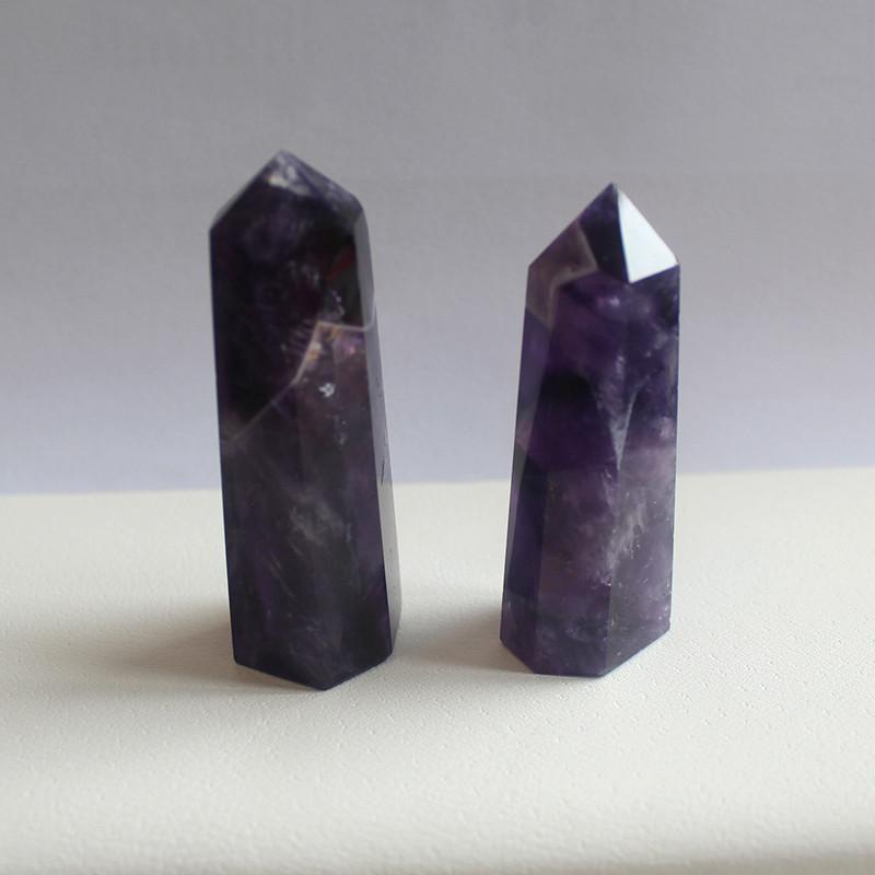 Exquisite Natural Purple Dream Amethyst Quartz Crystal Stone Point Hexagonal Wand