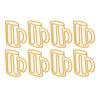 100Pcs Cup Shape Cute Paper Clips Yellow Office Clips Decorative Cool Paper Clips  Office Supplies