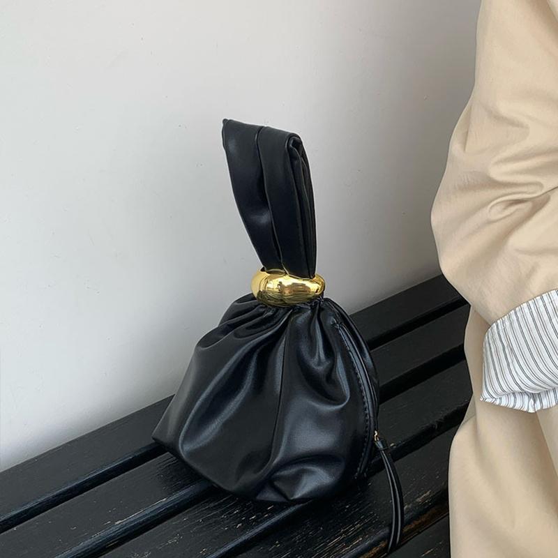 Модная дизайнерская женская маленькая сумочка из мягкой кожи, плиссированная женская мини-сумка-клатч, женская вечерняя сумка-ведро для вечеринок