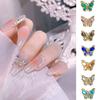 5pcs 3D Super Shiny Alloy Butterfly Ornament Crystal Rhinestone Zircon Nail Jewelry Nail Art Decoration
