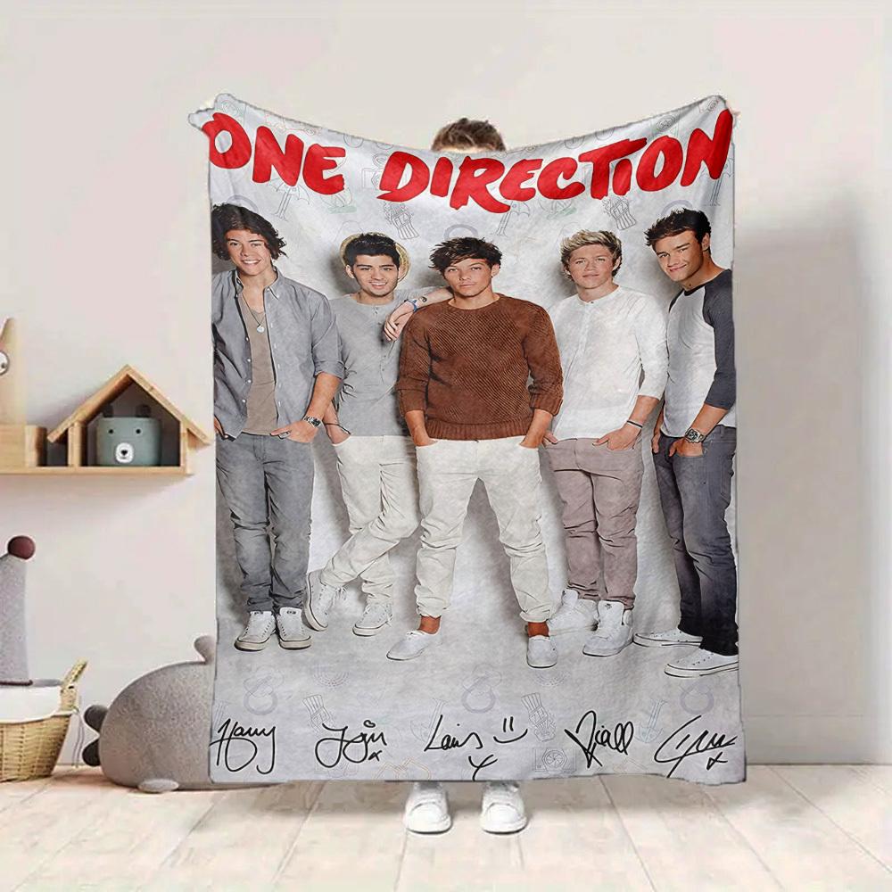 1 шт. Плед One Direction Легкий фланелевый плед для дивана, кровати, путешествий, кемпинга, гостиной, офиса, дивана