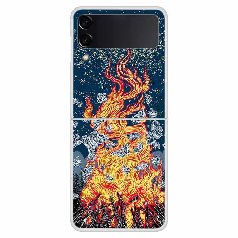 For Samsung Z Flip 3 4 Case Clear Transparent Hard PC Phone Back Cover For Samsung Galaxy Z Flip 4 Cases ZFlip 3 Flip3 Shells