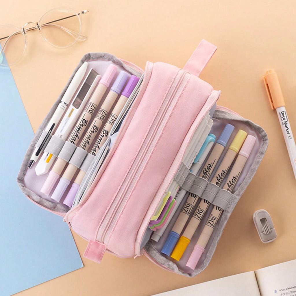 Пенал большой емкости, многофункциональный пенал PenPouch, пенал цвета макарон для хранения канцелярских принадлежностей для школьников и студентов, школьные офисные принадлежности