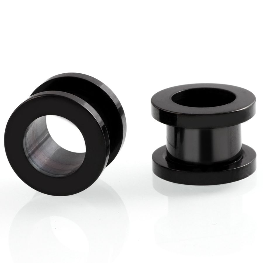 2pcs/lot Steel Ear Plugs and Tunnels Piercings Screwed Earring Expander Earlet Gauges Body Piercings Jewelry 2mm-20mm