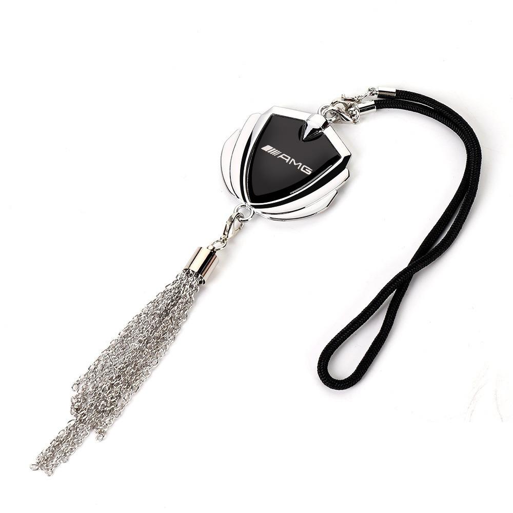 BTY4 For Mercedes Benz AMG A B C E S ML GLE GLS GLC SLK Class Car Rearview Mirror Pendant Auto Decoration Dashboard Halloween Gifts