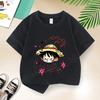 Summer Kids TShirt One Piece AnimeThemed Pure Cotton Printed Tee  Cute  Casual Style for BoysGirlsPerfect ForGiftingandTravel