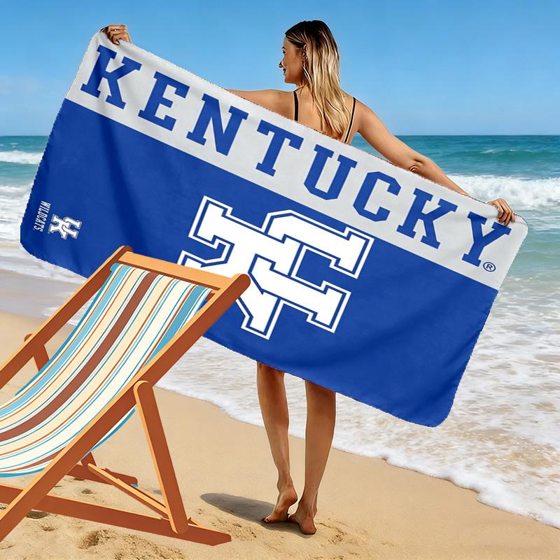 Kentucky Wildcats Print Beach Towel, Large Soft Quick Dry Towel for Beach Camping Swimming
