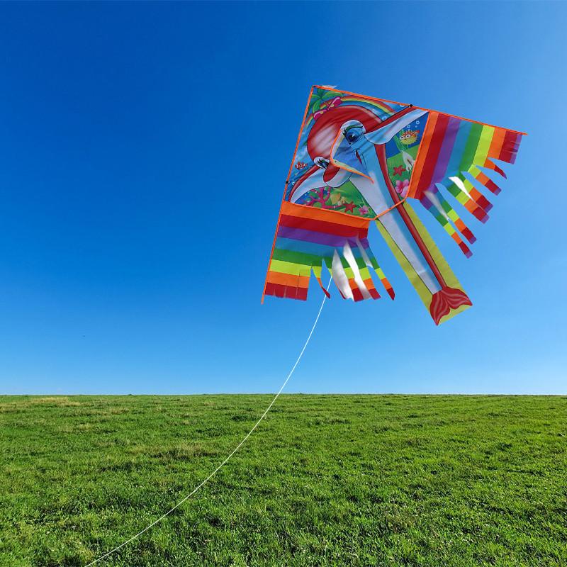 High-quality Grid Fabric Mechanical Assembly Rainbow Kite For Adults And Children