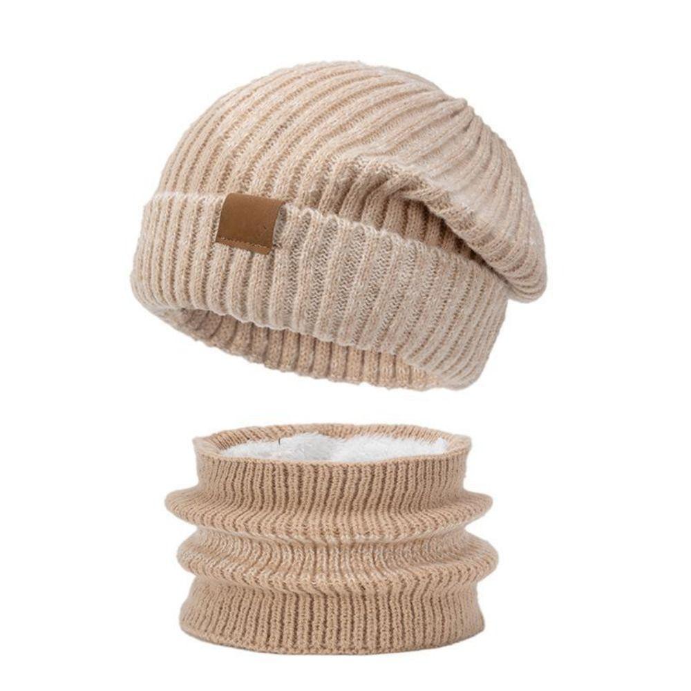 Windproof Winter Hat Scarf Set Soft Neck Warmer Fashion Ear Protection for Women