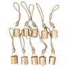 Vintage Iron Jingle Bells for Crafting, 10-Pack Rustic Gold Cowbells for DIY Holiday Ornaments and Western Home Decor