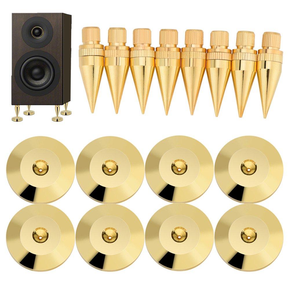 Audio Equipment Spikes 8 M6 x for Speaker Noise Stand Base Speaker Vibration Damping Parts Insulators, Pairs, Copper, 36mm, Reduction, Isolation,