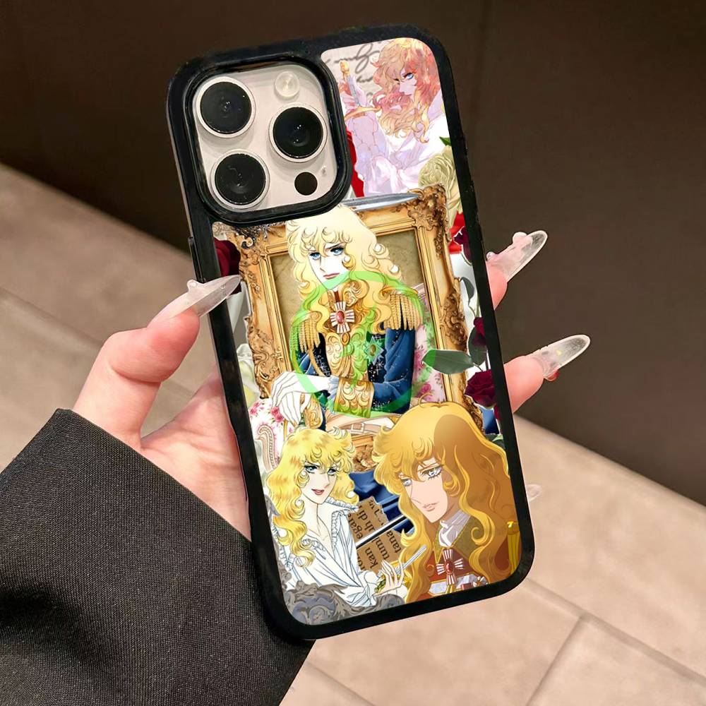 Роза Версаля Леди Оскар Для IPhone 17 Air 16 E 15 14 13 12 11 Pro Max Plus PC Ударопрочный TPU Чехол Для Magsafe Чехол для Телефона