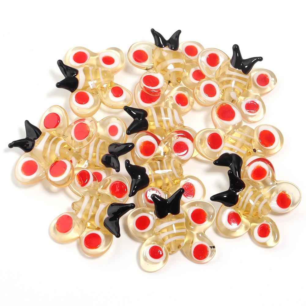 2-10pcs Colored Lampwork Beads Cartoon Crabs Shrimp Fish Animal Shapes Loose Beads For DIY Craft Jewelry Necklace Accessories