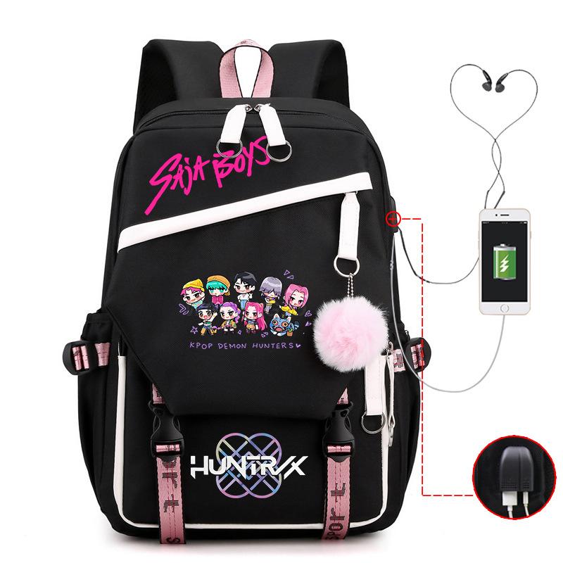 Animation Peripheral Printing Korean Version Style Children'S Backpack College Style Junior High School Student Leisure Schoolbag